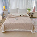 Modern One Piece Set Raschel Taffeta Lambswool Reactive Printed Quilting Solid Blanket Four Seasons Anti-Static