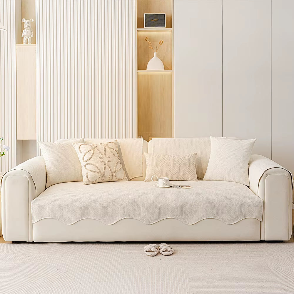 Customizable Solid Striped Jacquard Sofa Slipcover Non-Slip Pet-Friendly Cover for Living Room Factory Wholesale