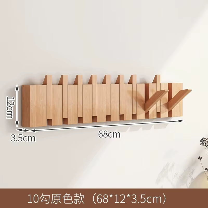 Light Luxury Minimalist Multifunctional Foldable Office Organizer Solid Wood Living Room Wall Shelves Home Entrance Door Storage