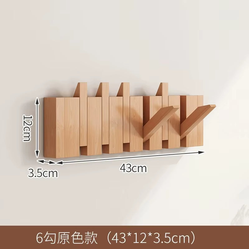 Light Luxury Minimalist Multifunctional Foldable Office Organizer Solid Wood Living Room Wall Shelves Home Entrance Door Storage
