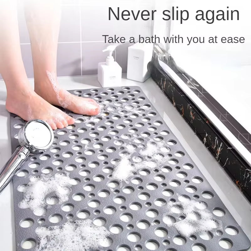 Bathroom Mat Anti-Slip TPE Suction Grip Mat Non Slip Bathtub Strong Suction Anti-Mold Shower with Suction Cup Bathroom Product