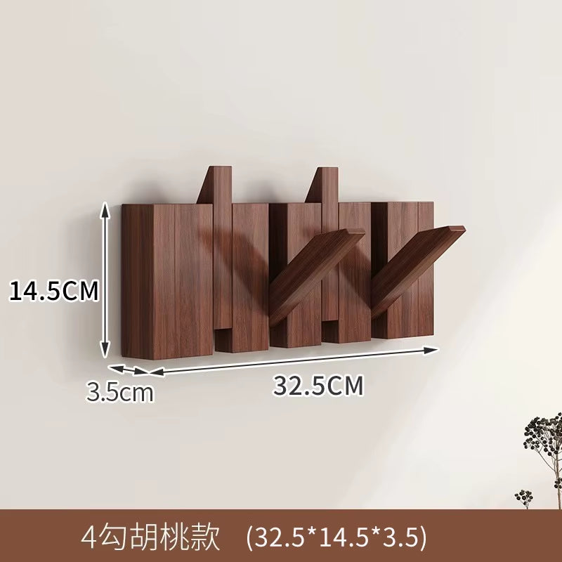 Light Luxury Minimalist Multifunctional Foldable Office Organizer Solid Wood Living Room Wall Shelves Home Entrance Door Storage