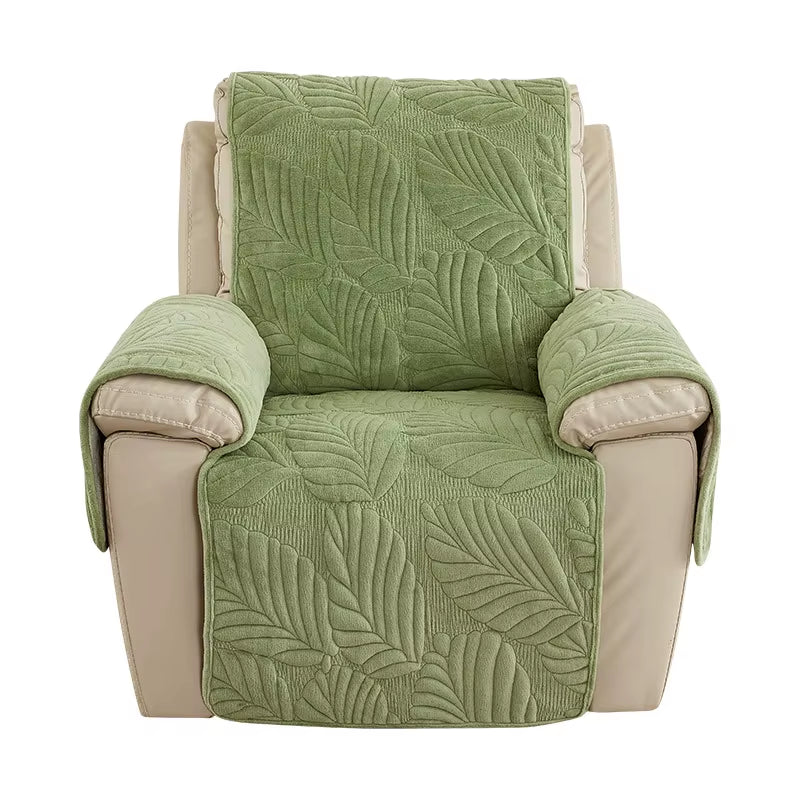 Fjord Nordic-Leaf Chivas Velvet Sofa Cushion Full-Cover Four-Season Universal Non-Slip Electric Recliners 60*225Cm LHY Model