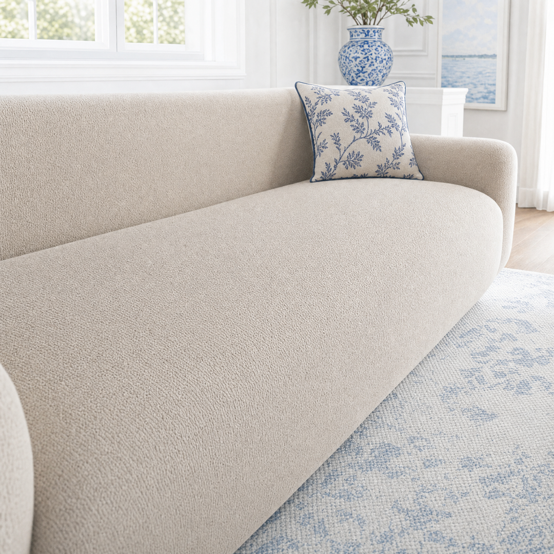 Elin Plush Velvet Couch Slipcover, living room lifestyle