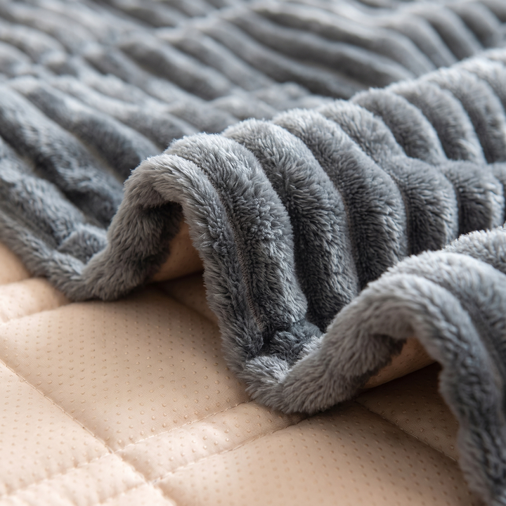 Greer Quilted Corduroy Couch Seat Panel, fabric close up