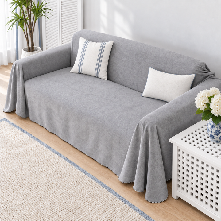 Isla Spill Resistant Couch Cover in gray