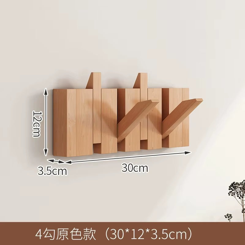 Light Luxury Minimalist Multifunctional Foldable Office Organizer Solid Wood Living Room Wall Shelves Home Entrance Door Storage