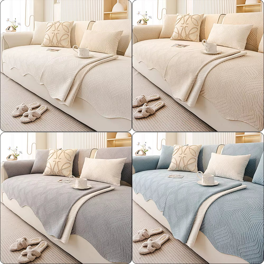 Customizable Solid Striped Jacquard Sofa Slipcover Non-Slip Pet-Friendly Cover for Living Room Factory Wholesale