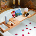 Bamboo Bathtub Rack, Multi-Functional Extendable Bathroom Storage Rack, Phone Holder, Bathroom Shelf, Wholesale Available.