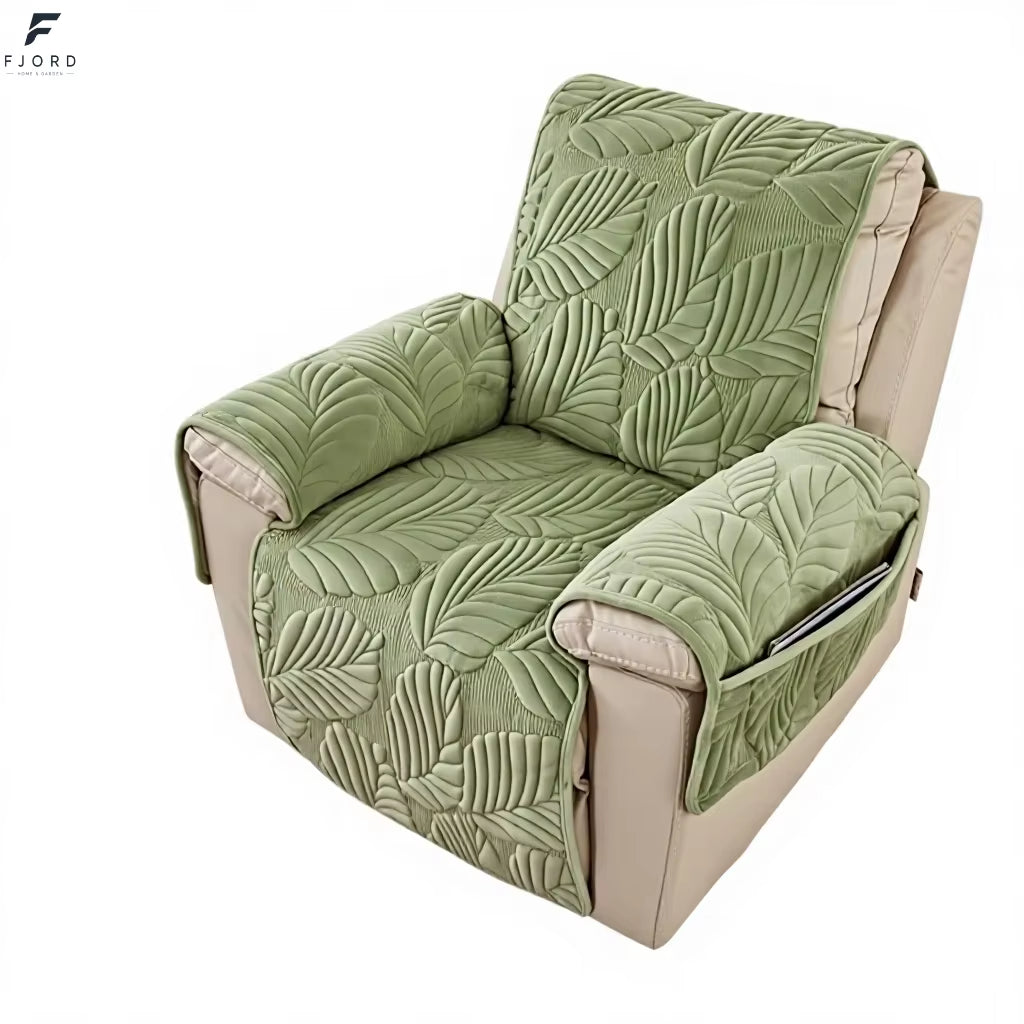 Fjord Nordic-Leaf Chivas Velvet Sofa Cushion Full-Cover Four-Season Universal Non-Slip Electric Recliners 60*225Cm LHY Model