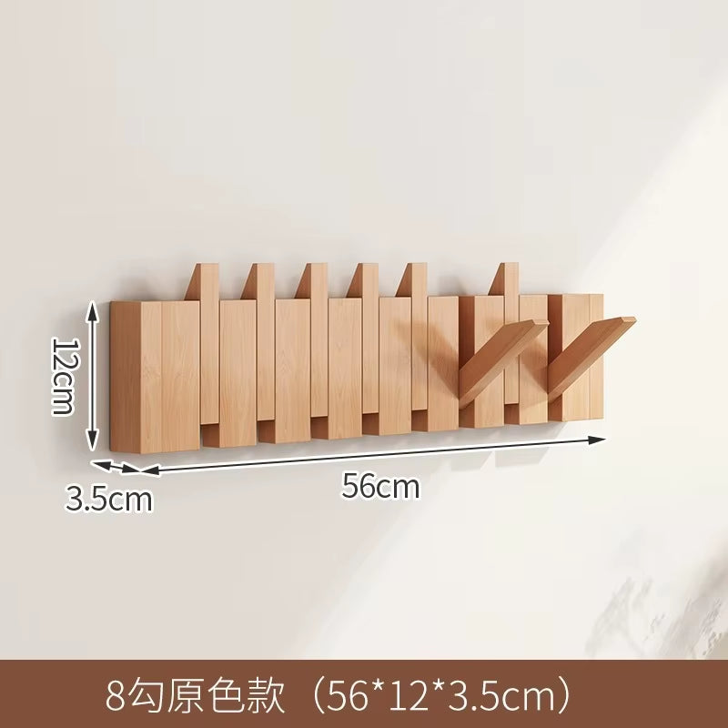 Light Luxury Minimalist Multifunctional Foldable Office Organizer Solid Wood Living Room Wall Shelves Home Entrance Door Storage