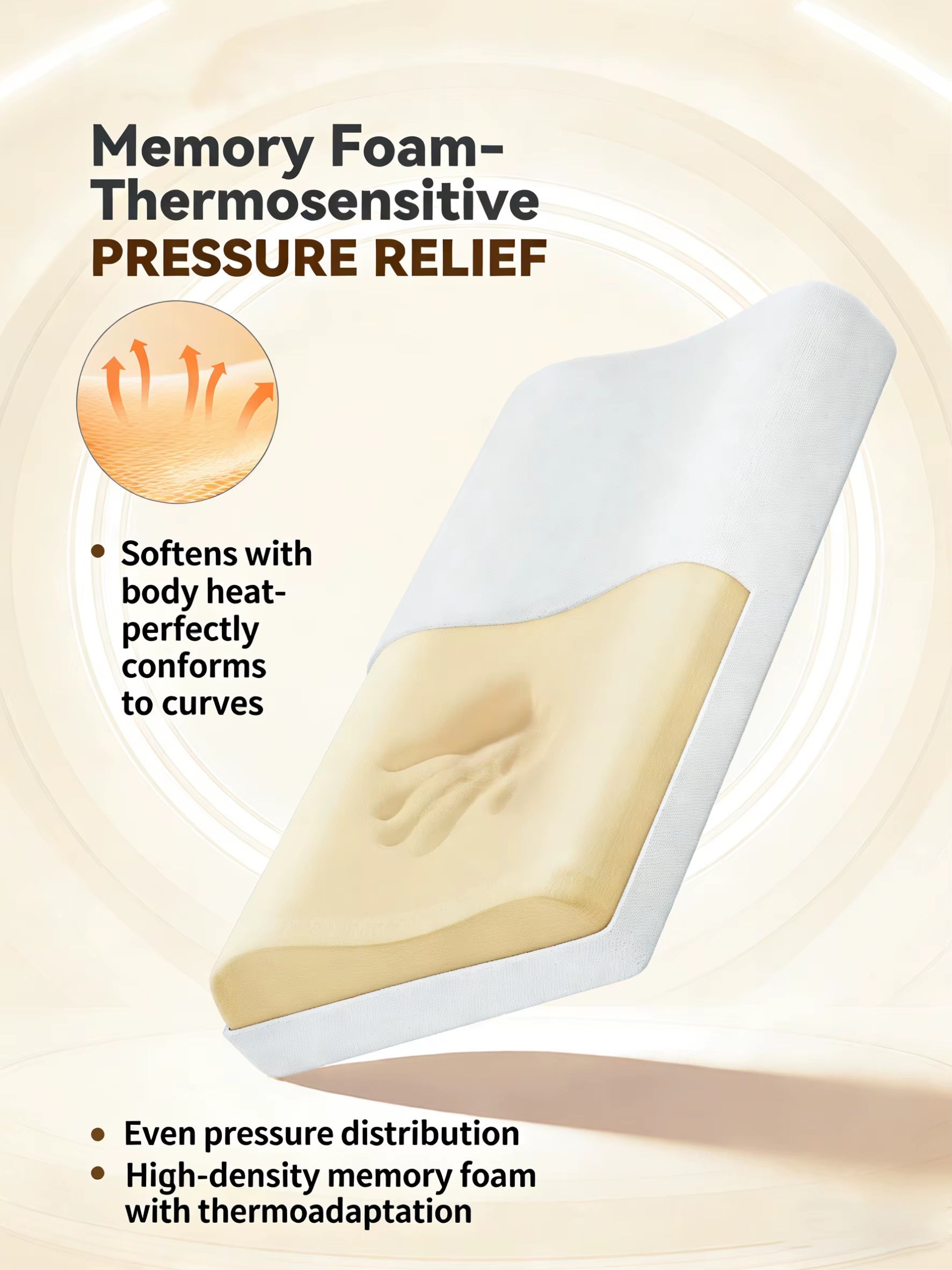Hot Selling Foam Neck Contour Orthopedic Cervical Sleep Memory Foam Pillow Side Sleeper Pillow